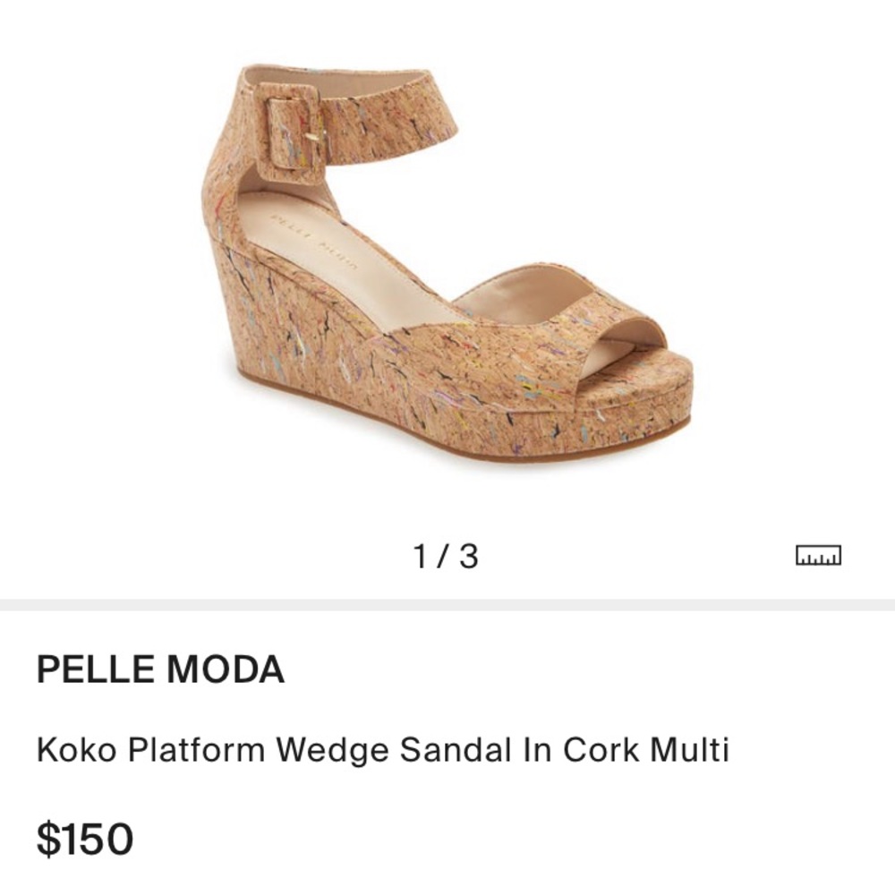 Pelle Moda Koko platform wedge sandal cork multi